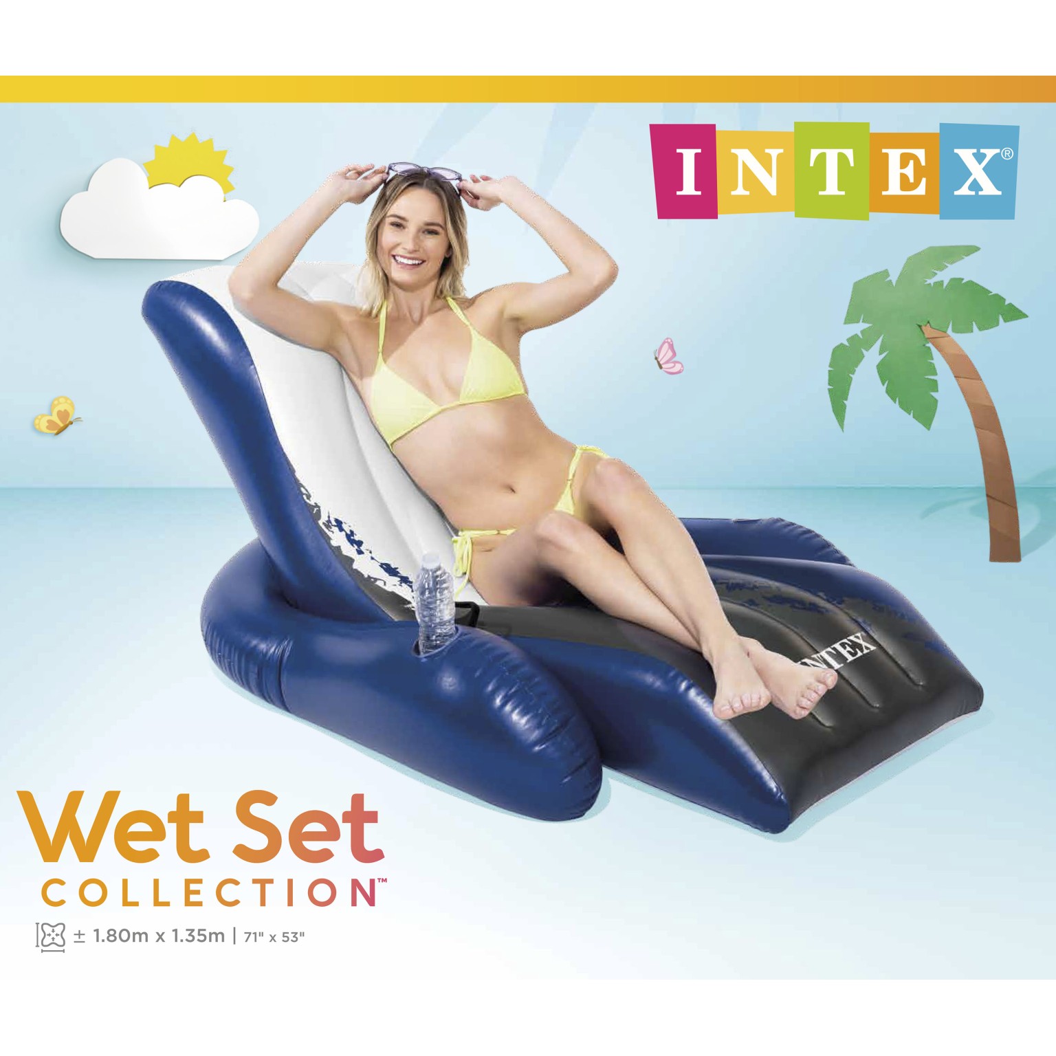 Pool Intex Floating Lounge Recliner Rockin Lounge Intex Inflatable